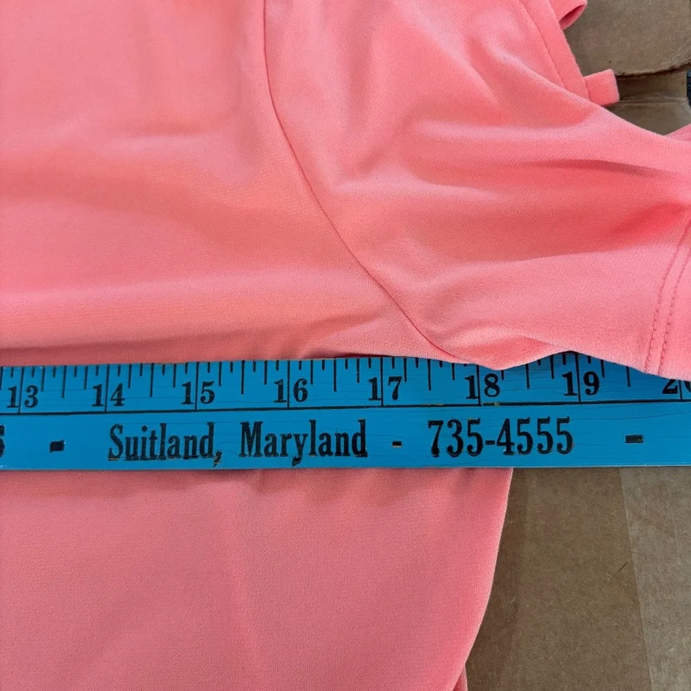 Michael Kors Grapefruit Pink Ladder Cutout Sleeve Top Size M New With Tags‎